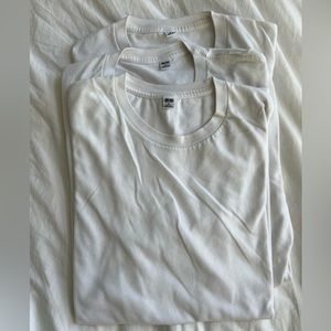 Uniqlo White T-Shirt Bundle of 3 / Size M